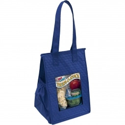 Royal Blue Full Color Non-Woven Insulated Zippered Tote 