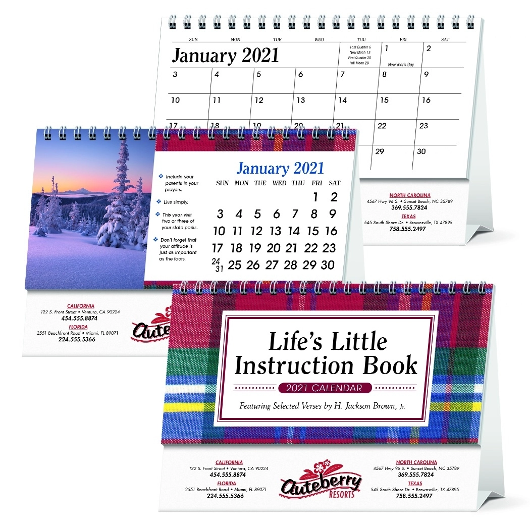 Lifes Little Instruction Book Custom Desk Calendar ePromos