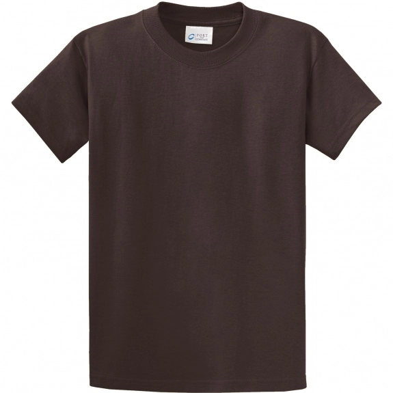 Dark Chocolate Brown Port & Company Essential Logo T-Shirt - Men's Tall