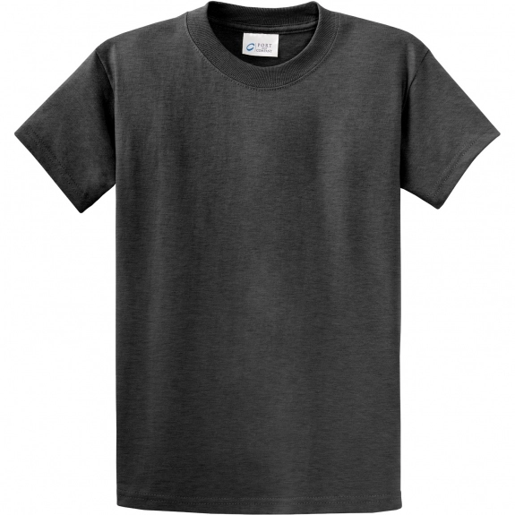 Dark Heather Gray Port & Company Essential Logo T-Shirt - Men's Tall