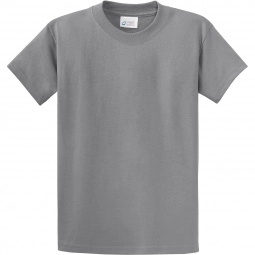 Medium Grey Port & Company Essential Logo T-Shirt - Men's Tall