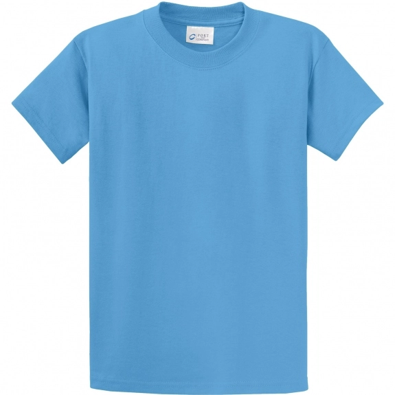 Aquatic Blue Port & Company Essential Logo T-Shirt - Men's Tall - Colors