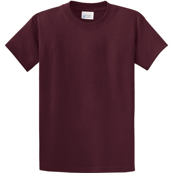 Athletic Maroon Port & Company Essential Logo T-Shirt - Men's Tall - Colors