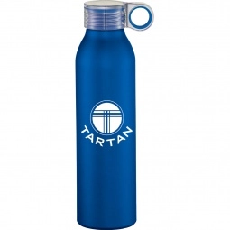 Royal Blue - Matte Aluminum Custom Water Bottle w/ Carrying Loop - 22 oz