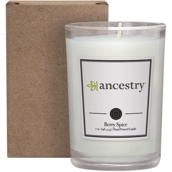 Full Color White Scented Candle in Tumbler Jar - 8 oz.
