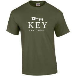 Military Green Gildan Ultra Cotton 6 oz. Custom T-Shirt - Men's - Colors