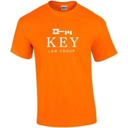 Safety Orange Gildan Ultra Cotton 6 oz. Custom T-Shirt - Men's - Colors