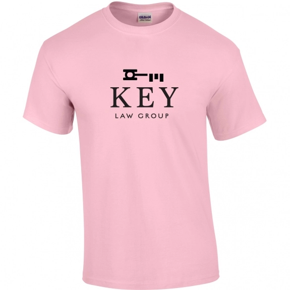 Light Pink Gildan Ultra Cotton 6 oz. Custom T-Shirt - Men's - Colors