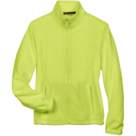 Safety Yellow - Harriton Full-Zip Custom Fleece Jacket - Women's