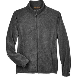 Charcoal - Harriton Full-Zip Custom Fleece Jacket - Women's