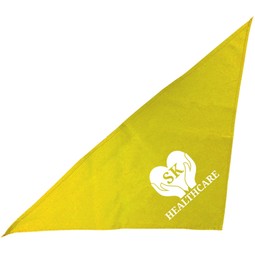 Yellow Large Triangle Custom Pet Bandana - 22"w x 22"h