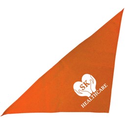 Orange Large Triangle Custom Pet Bandana - 22"w x 22"h