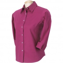 Orchid Devon & Jones 3/4 Sleeve Stretch Poplin Custom Dress Shirt - Women's