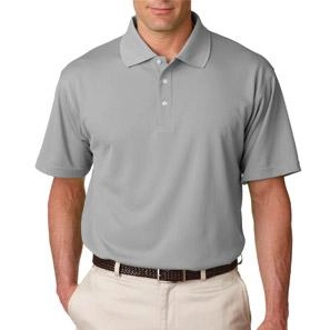 Silver UltraClub Cool & Dry Stain-Release Custom Polo Shirt