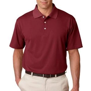 Maroon UltraClub Cool & Dry Stain-Release Custom Polo Shirt