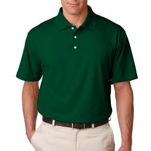 Forest Green UltraClub Cool & Dry Stain-Release Custom Polo Shirt