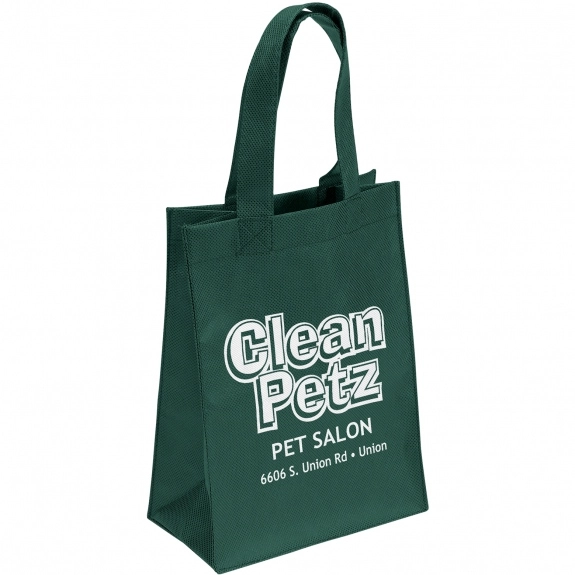 Hunter Green Promotional Non-Woven Shopper Tote Bag