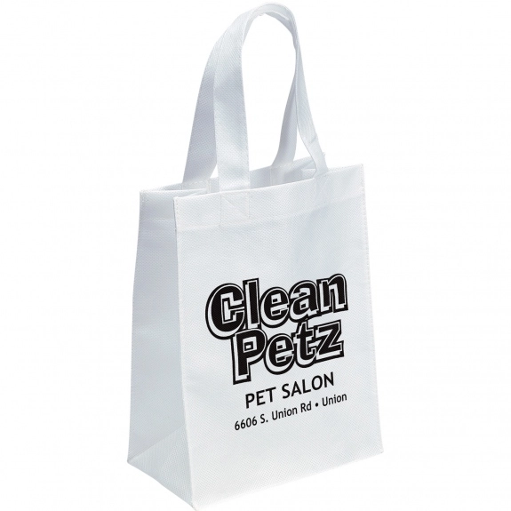 White Promotional Non-Woven Shopper Tote Bag