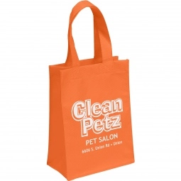 Orange Promotional Non-Woven Shopper Tote Bag