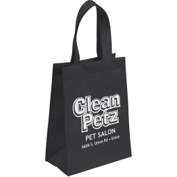 Black Promotional Non-Woven Shopper Tote Bag