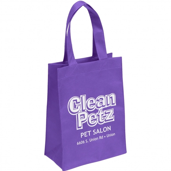Purple Promotional Non-Woven Shopper Tote Bag