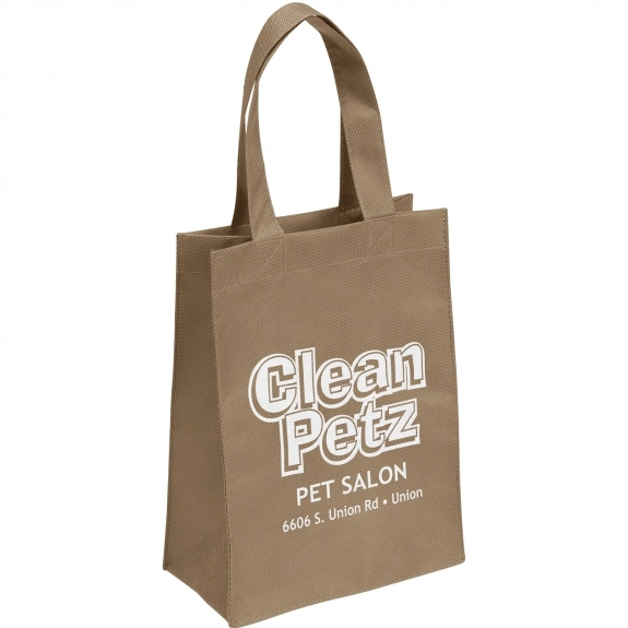 Khaki Promotional Non-Woven Shopper Tote Bag