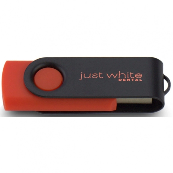 Red/Black Printed Swing Custom USB Flash Drives - 16GB