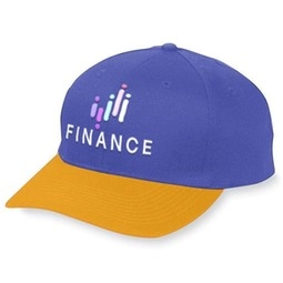 Purple / gold 6-Panel Low Profile Snapback Promotional Cap - Youth