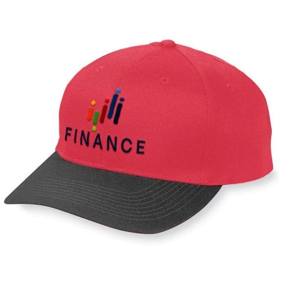 Red / black 6-Panel Low Profile Snapback Promotional Cap - Youth