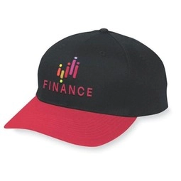 Black / red 6-Panel Low Profile Snapback Promotional Cap - Youth
