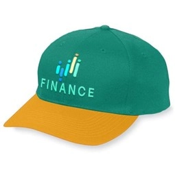 Dark green / gold 6-Panel Low Profile Snapback Promotional Cap - Youth