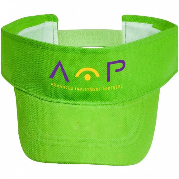 Lime Green Full Color Econo Non-Woven Promotional Visor