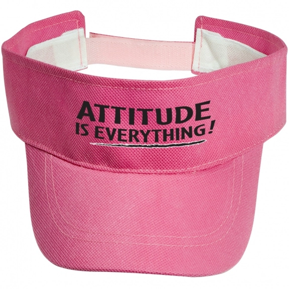 Pink Full Color Econo Non-Woven Promotional Visor