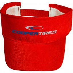 Red Full Color Econo Non-Woven Promotional Visor