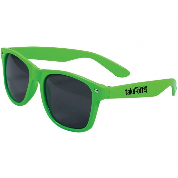 Lime Green Glossy Frame Custom Sunglasses