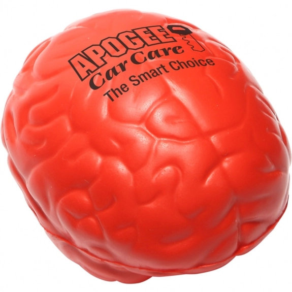 Red Brain Shaped Custom Stress Balls