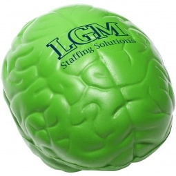 Lime Green Brain Shaped Custom Stress Balls