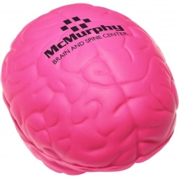 Pink Brain Shaped Custom Stress Balls