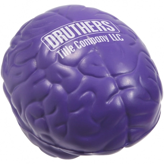 Purple Brain Shaped Custom Stress Balls