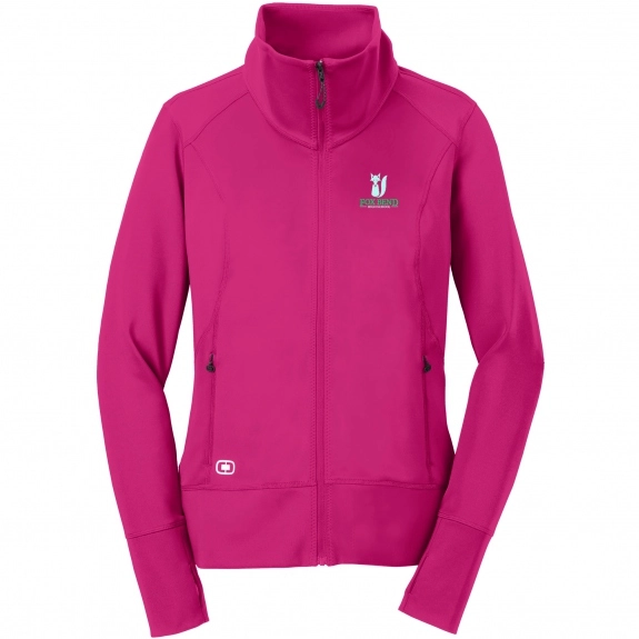 Flush Pink OGIO Endurance Fulcrum Full Zip Custom Jackets - Women's