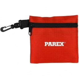 Red - Ripstop Custom Travel Pouch w/ Clip