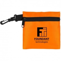 Orange - Ripstop Custom Travel Pouch w/ Clip