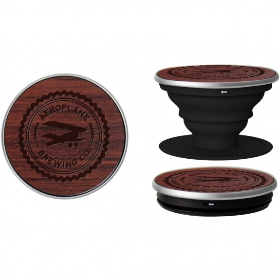 Wood PopSockets Custom Cell Phone Stand & Grip - Rosewood