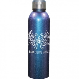 Purple / Blue - Stainless Steel Deluxe Holographic Custom Bottle - 17 oz.