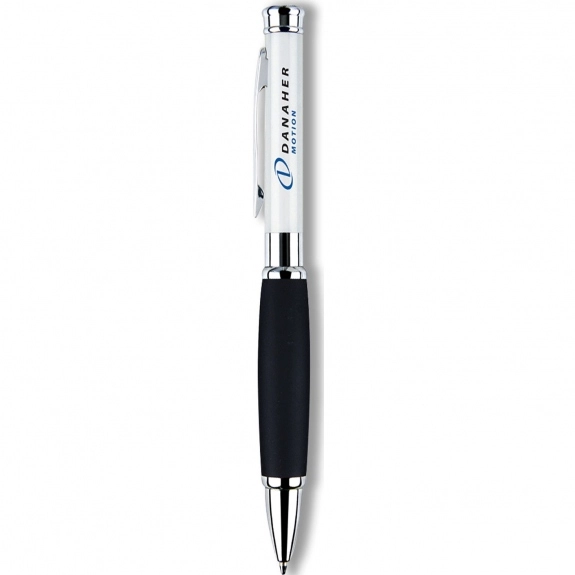 Black Laser Pointer Custom Executive Pen w/ Rubber Grip