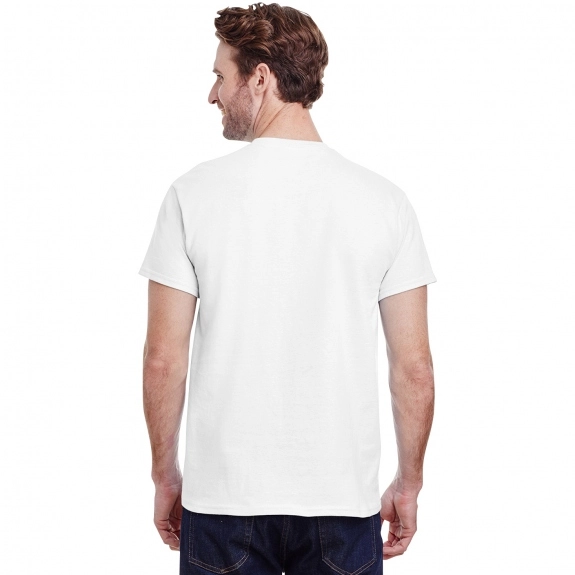 Back Gildan Ultra Cotton 6 oz. Custom T-Shirt - Men's - White