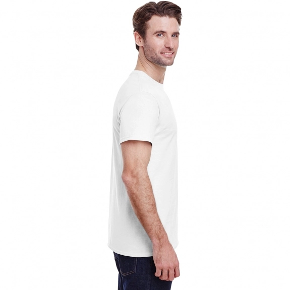 Side Gildan Ultra Cotton 6 oz. Custom T-Shirt - Men's - White