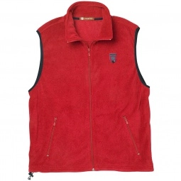 Red Harriton Custom Fleece Vest