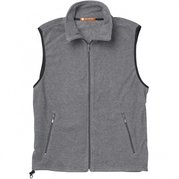 Charcoal Harriton Custom Fleece Vest