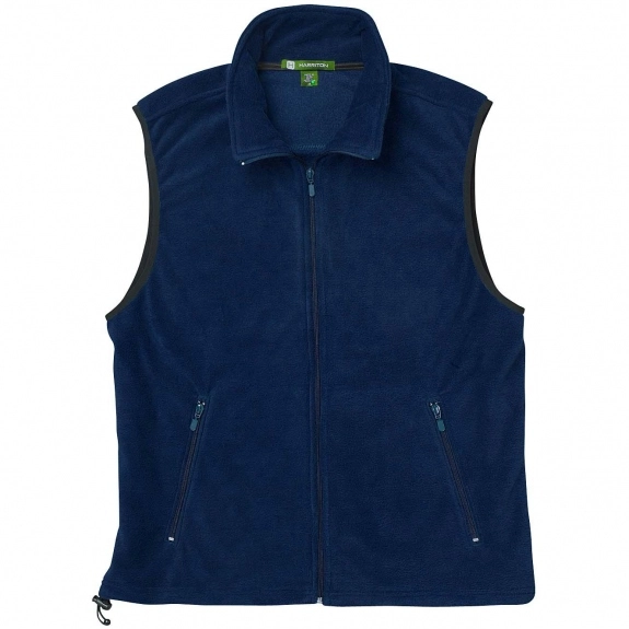 Navy Blue Harriton Custom Fleece Vest